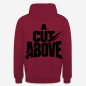Preview: A CUT ABOVE Hoodie in bordeaux mit Rückendruck